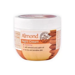 مرطب وجه ليلي بخلاصة زيت اللوز 100 مل Almond Moisturizing Facial Night Cream for Dry and Sensitive Skin